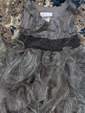 Gorgeous Gray Silver Little Girls Dress Size 2